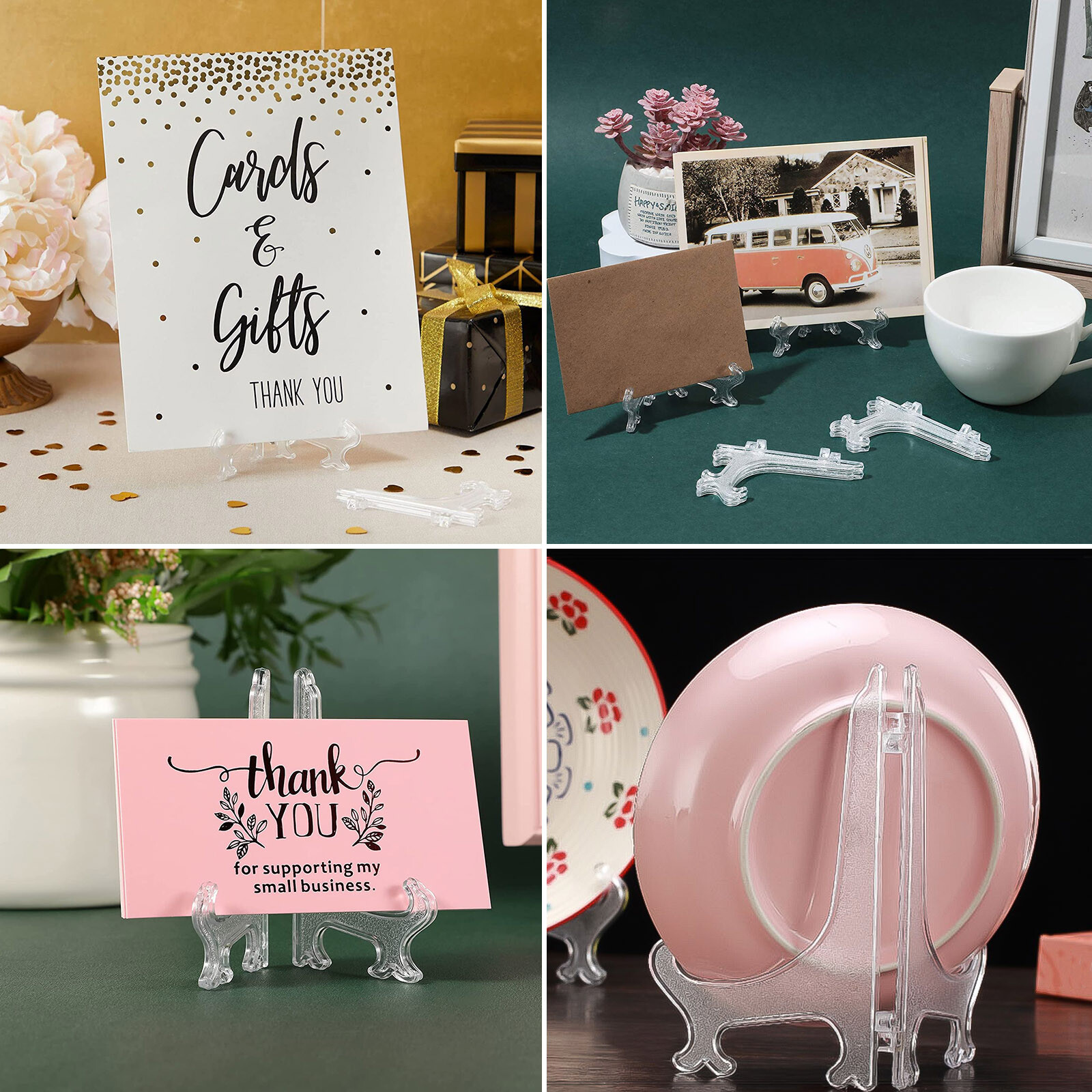 25Pcs Easel Display Stand Plate Foldable Bracket Picture Photo Frame Card Holder