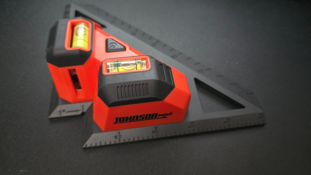 Johnson Tiling Laser 23Ft. Red Line Level Right-Angle Square Dual Leveling Vials