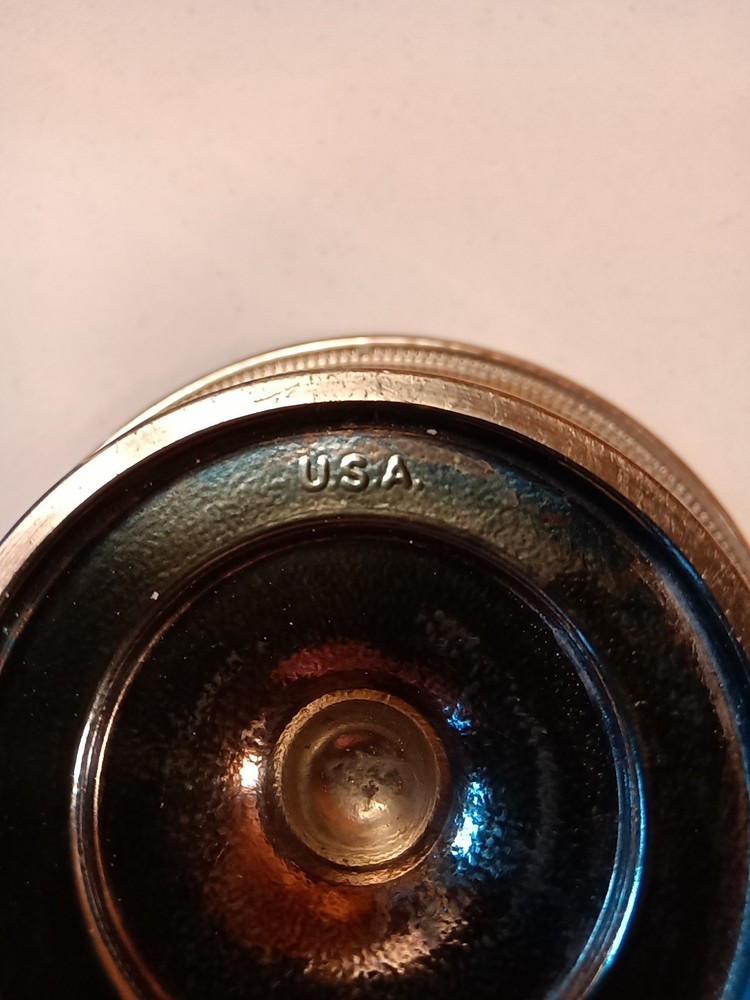 Vintage Jefferson Oneida Silverplate Compote Beaded Edge Trim With Original Box