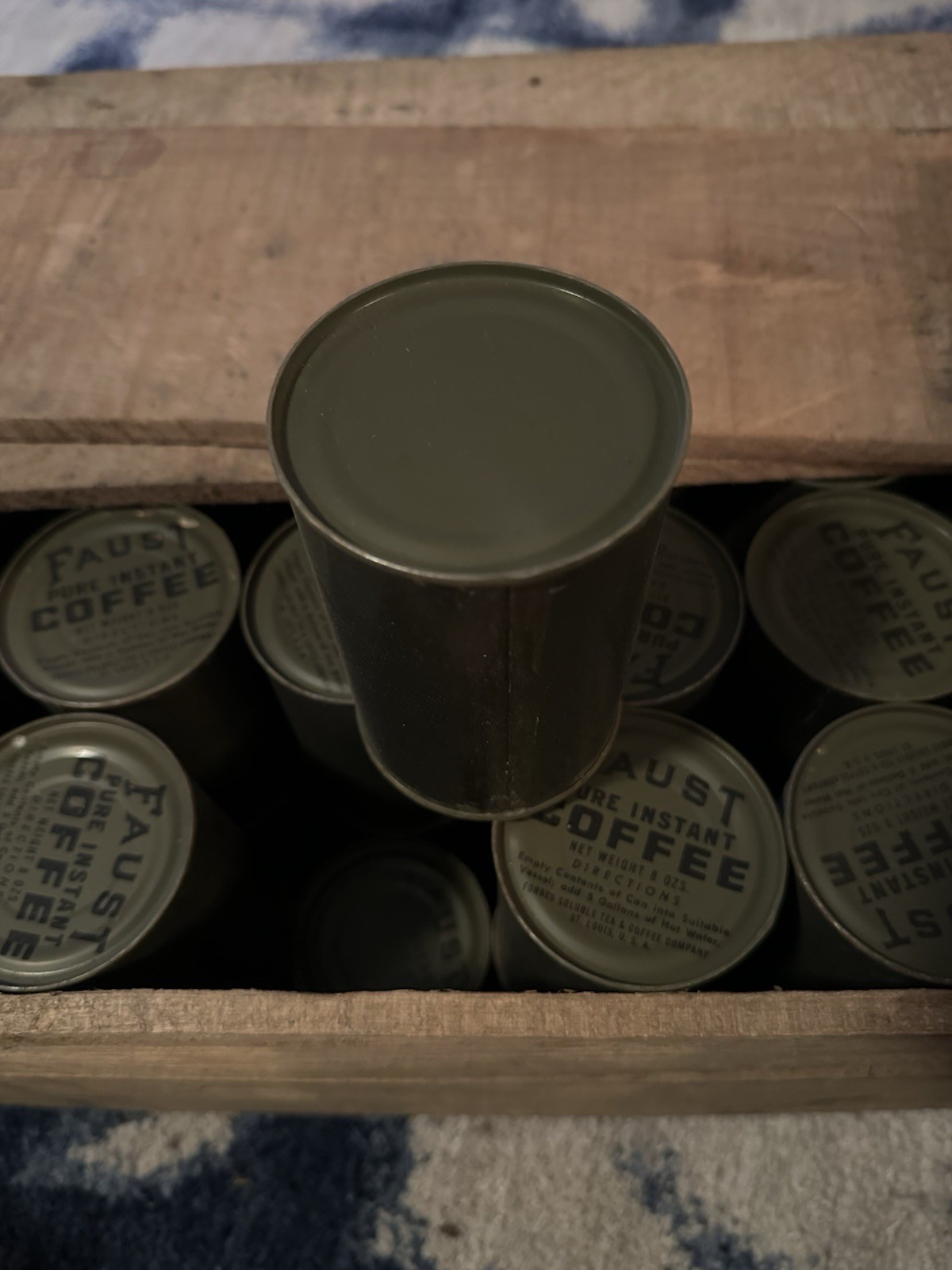 WWII US ARMY Coffee C Ration Forbes Soluble Tea & Coffee Company Great Cond 1945