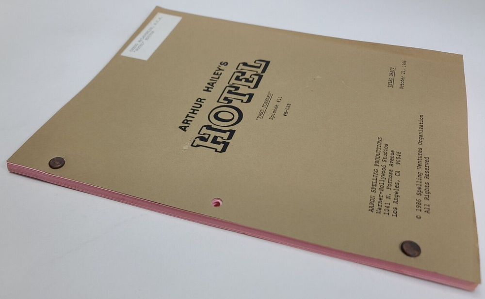 HOTEL / Kimmer Ringwald 1986 TV Series Script, Claudia Lonow "Fast Forward"