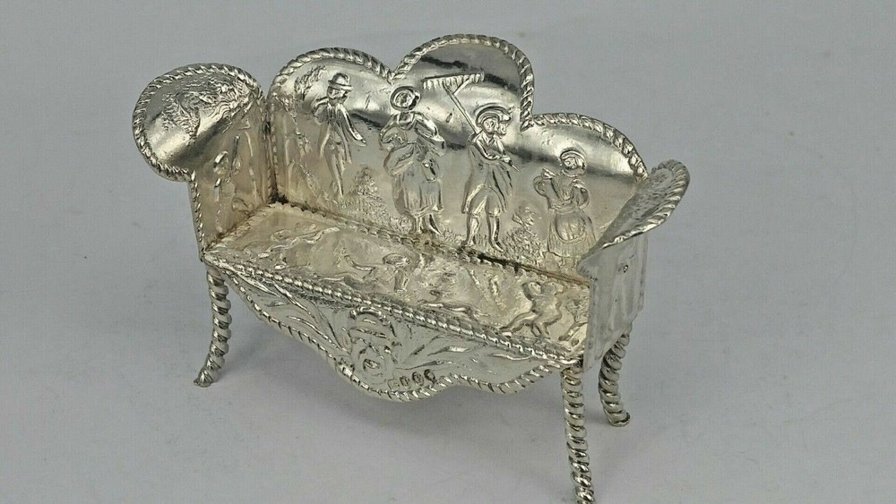 Miniature silver bench