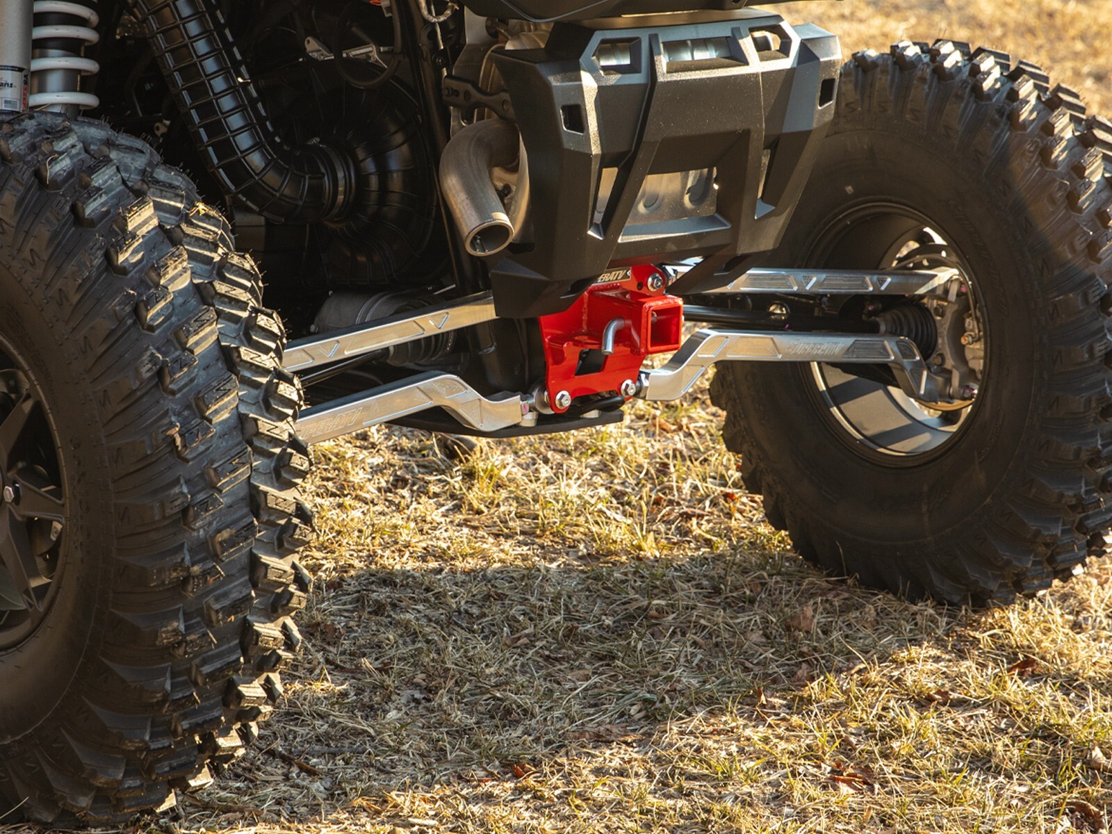 SuperATV 2" Rear Receiver Hitch for Polaris RZR XP 1000 (2014+) - Red