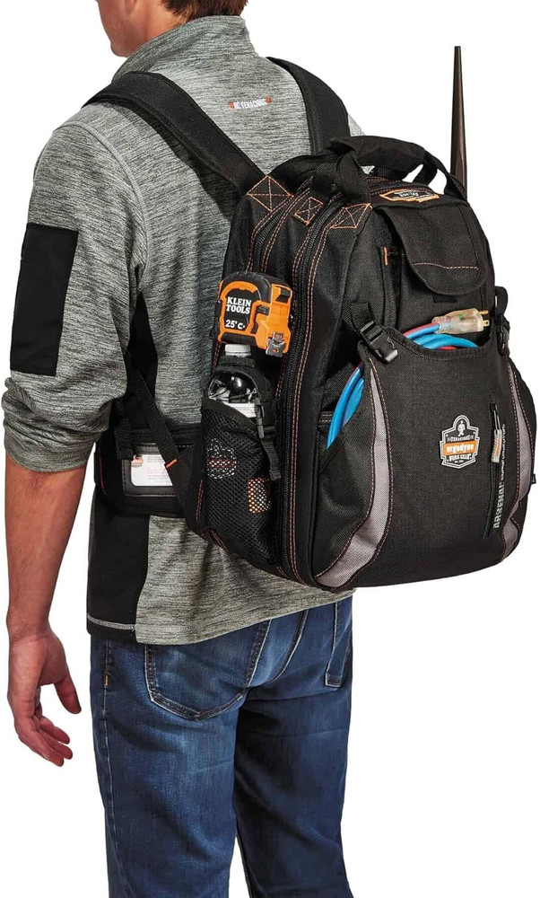 Arsenal 5843 Black Tool Backpack with Dual Compartments - Regular Size