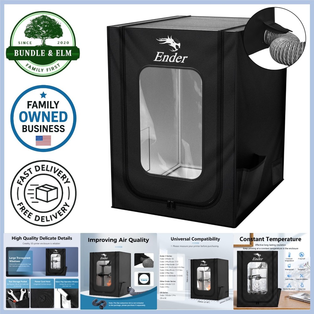 Official 3D Printer Case Fan Interface, 550 * 650 * 750mm Fireproof Dustproof...