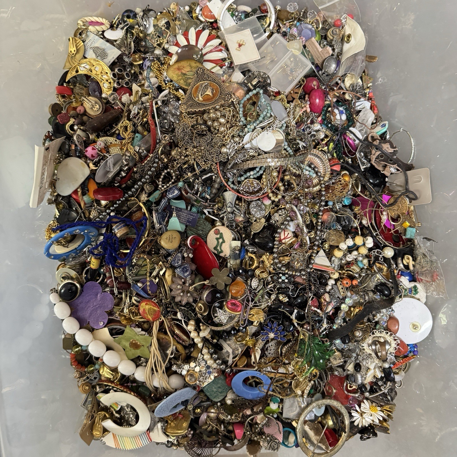 5 Pound Unsorted Tangled Jewelry Vintage Modern Wear Junk Mystery Treasure Hunt