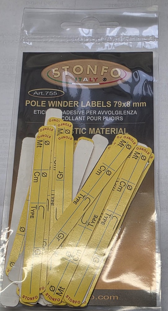 STONFO WINDER LABELS ( PLASTIC ) X 30 LABELS PER PACK