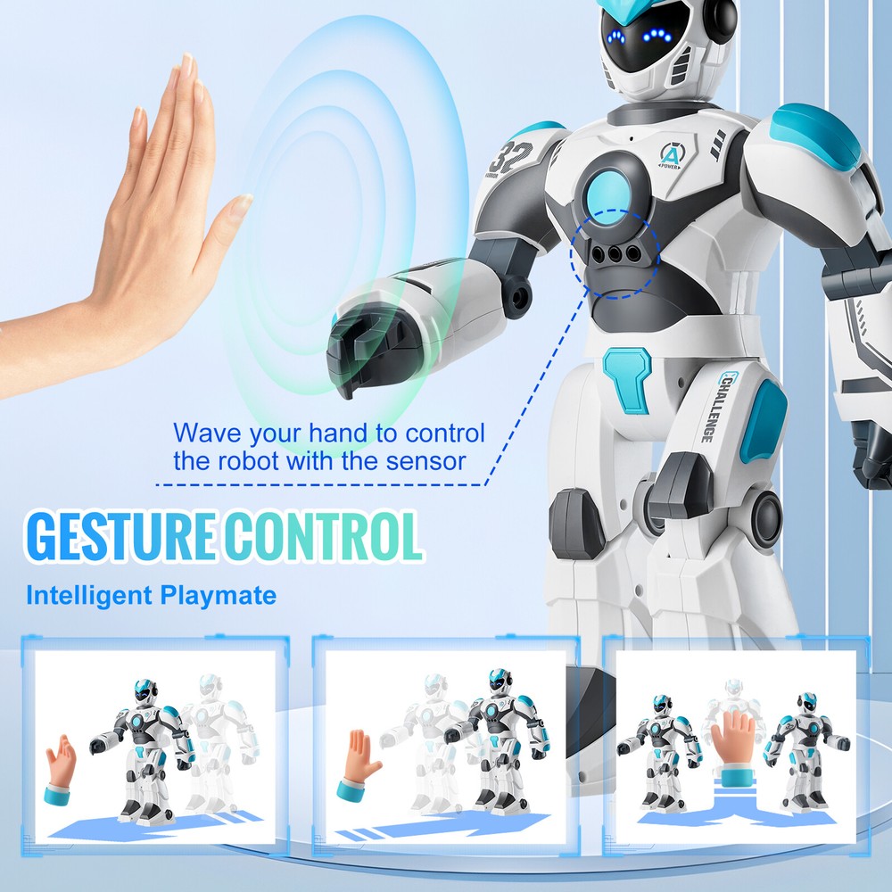 VEVOR RC Robot Toy Talking Dancing Gesture Voice Smart Remote Control Robot