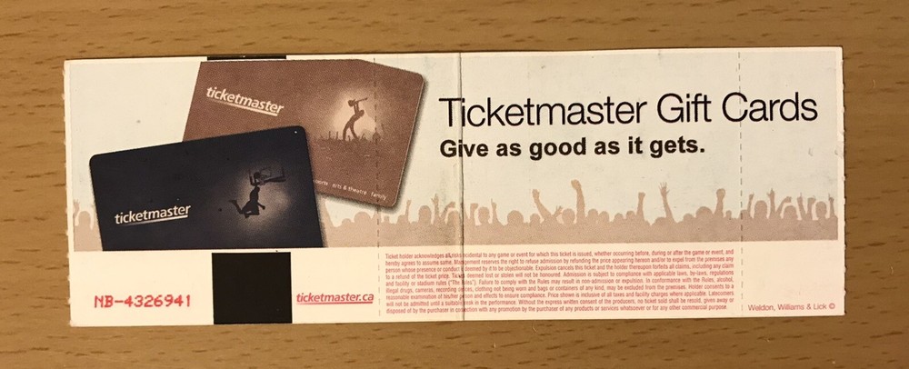 2009 AIR SUPPLY NIAGARA FALLS NY CONCERT TICKET STUB