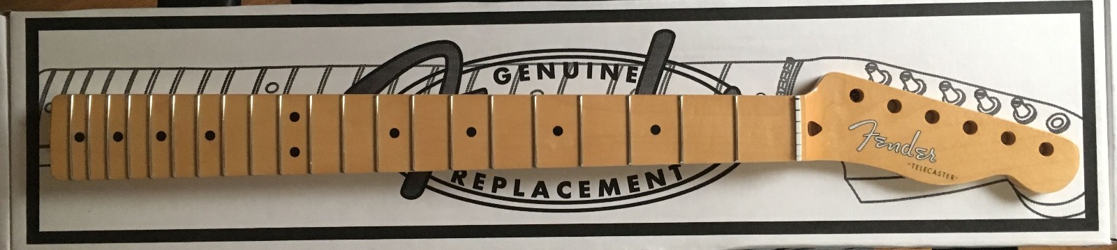 NEW 9.5 Radius GENUINE FENDER 51 STYLE Fat U Shaped TELECASTER MAPLE With Tuners
