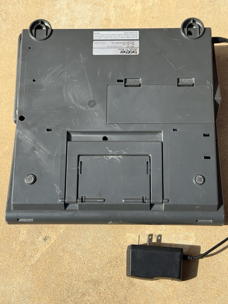 Brother Labeling System PT-8000 Black AC Adapter Carrying Case Good