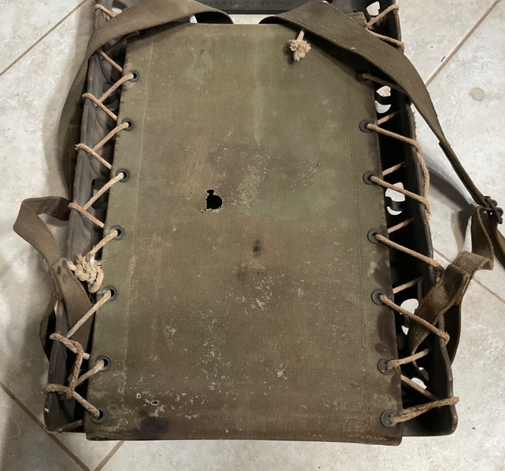 ORIGINAL WWII US ARMY J1944 EQUIPMENT AMMO CARRY PACK BOARD BACKPACK-DATED 1944