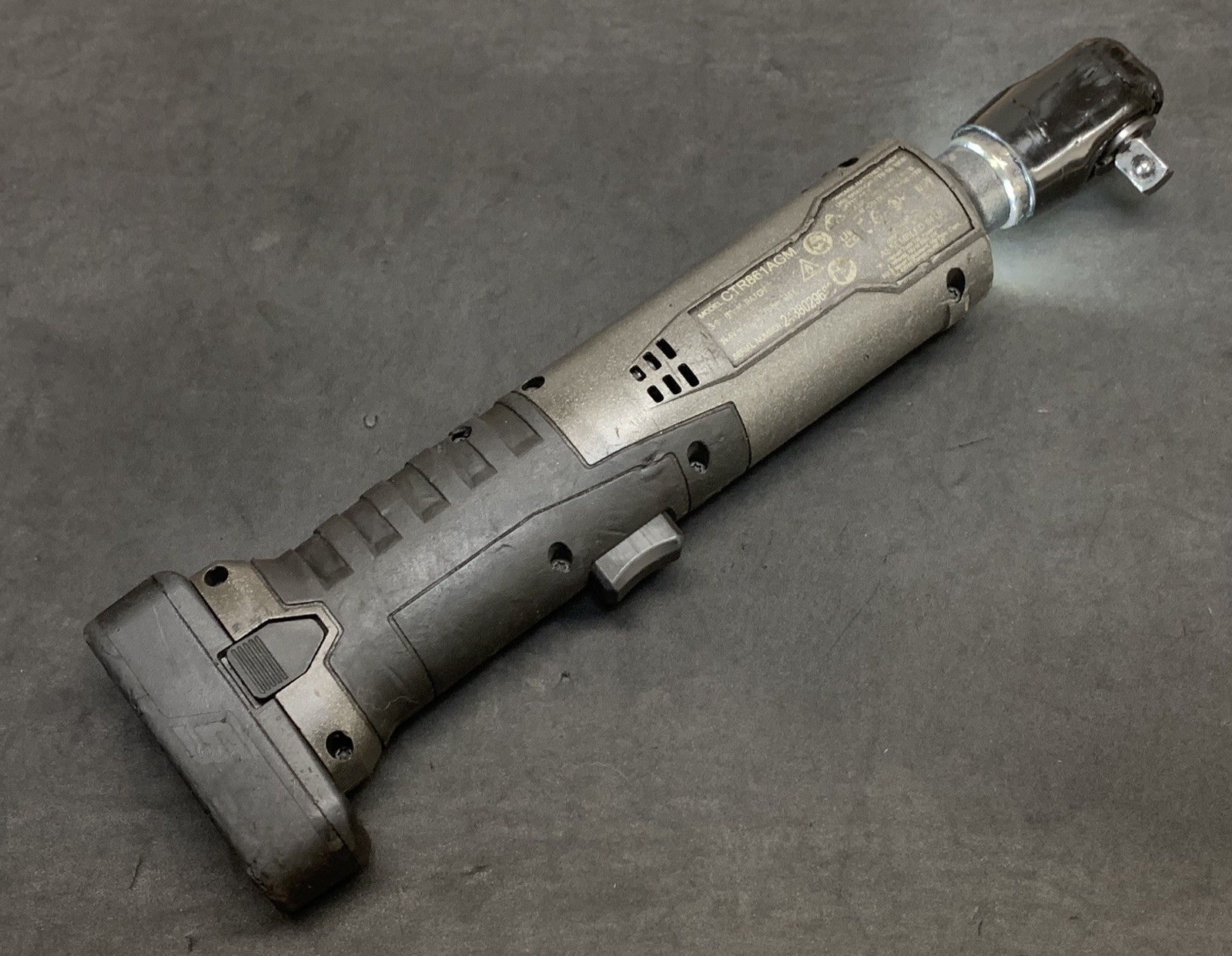 Snap-on CTR861 GUN METAL GREY Brushless 14.4v 3/8" Dr Cordless Ratchet & Battery