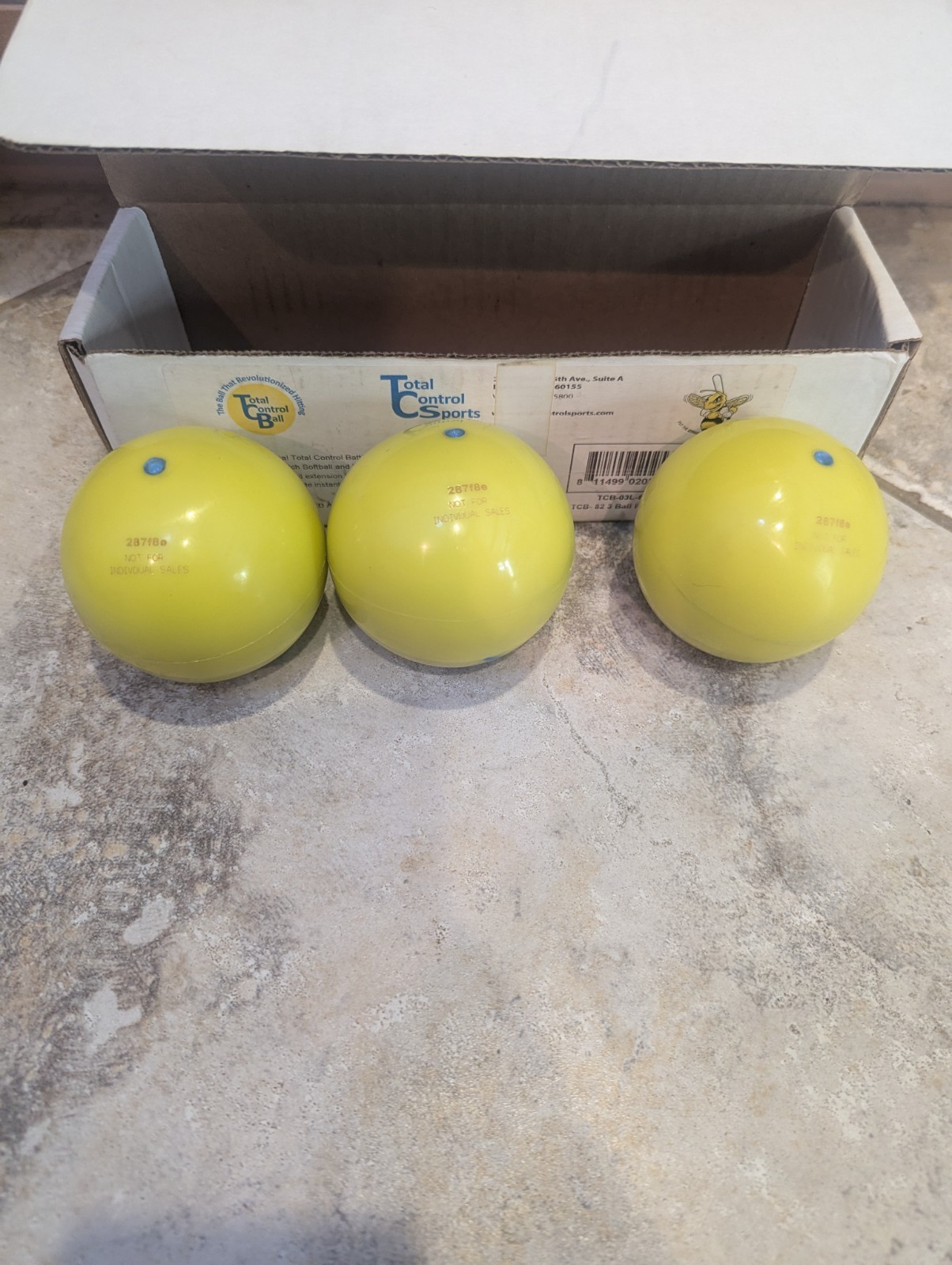 TOTAL CONTROL BALL TCB 82 Softball Weighted Training Hitting Batting Aid ~ 3 PK