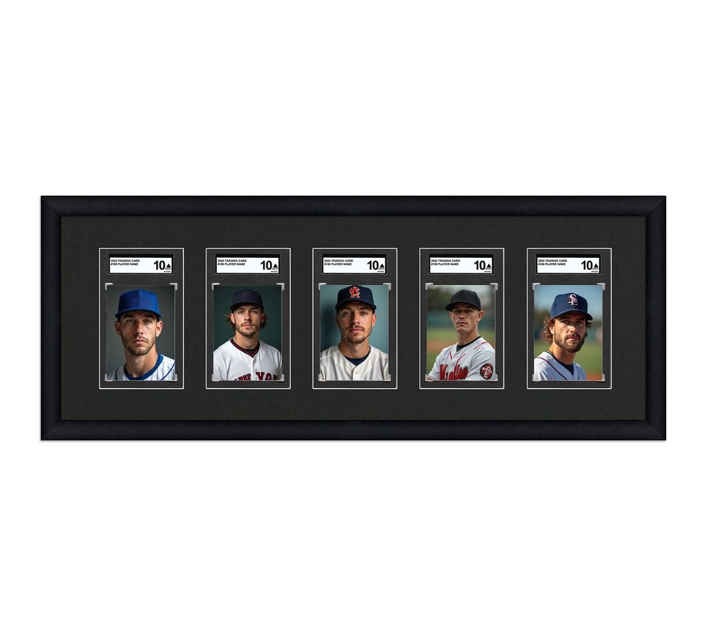 SGC Graded Card Frame Display Holds (5) Slabs Baseball, UV Protection (optional)