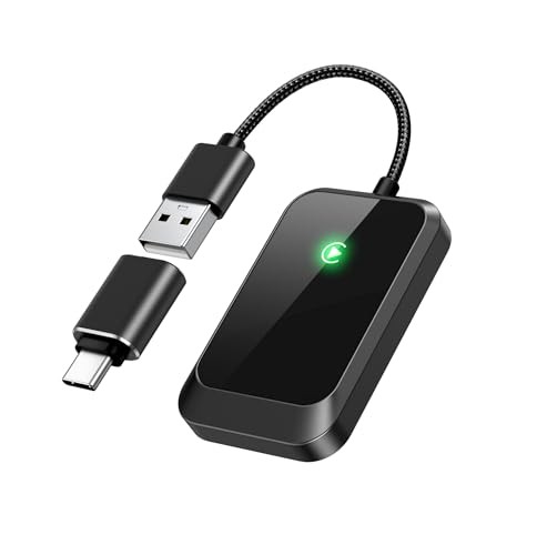 Wireless CarPlay Adapter: Wireless Conversion for iPhone – Plug-and-Play Black