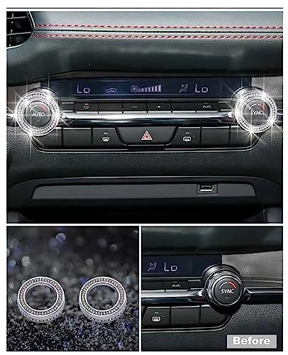Bling Climate Control AC Button Bling Crystal Shiny Accessory Interior Large