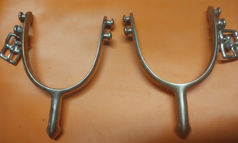 Rare Model 1914 experimental Double Button Cavalry Spurs,August Buermann,Unissue