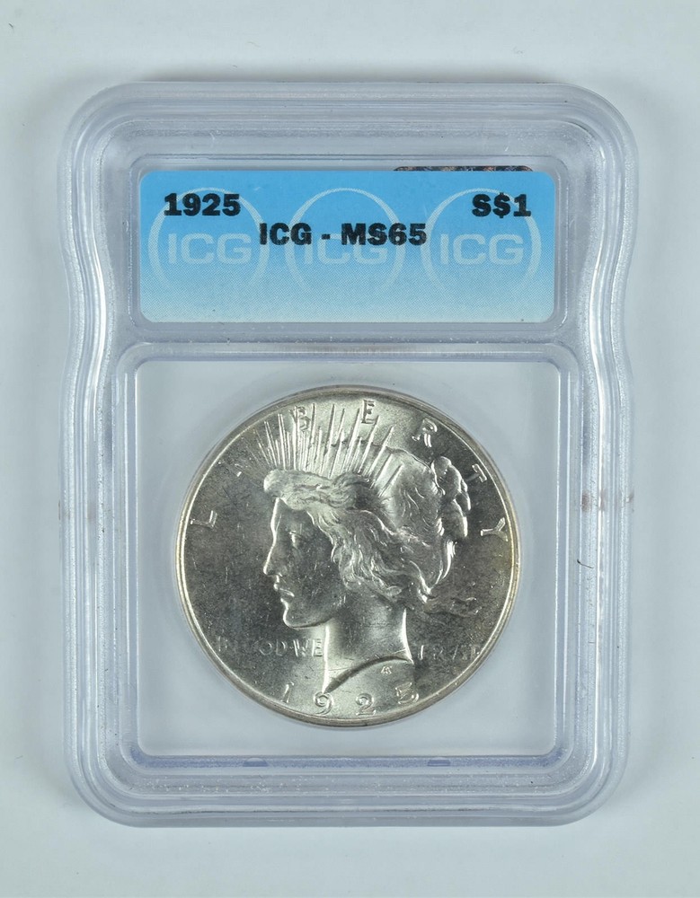 1925 Peace Silver Dollar MS65 ICG