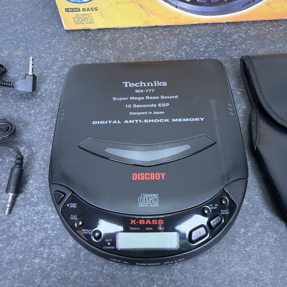 Techniks Discboy MX-777 Portable CD Player Walkman Boxed (READ DESCRIPTION)