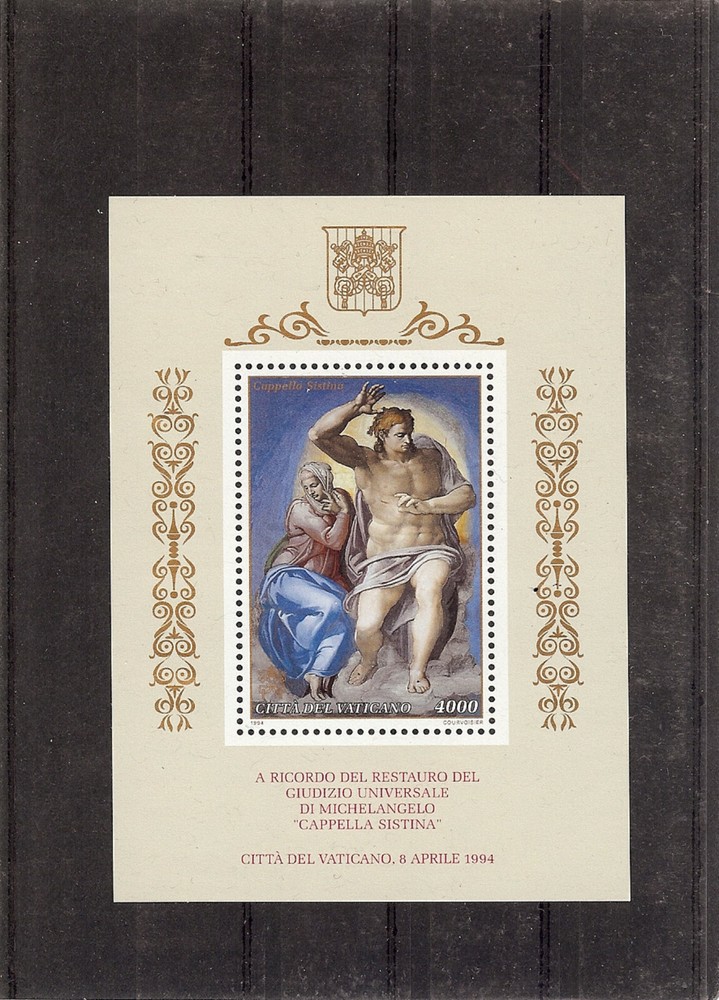 (BL14) Vatican 1994 Sistine minisheet  MNH