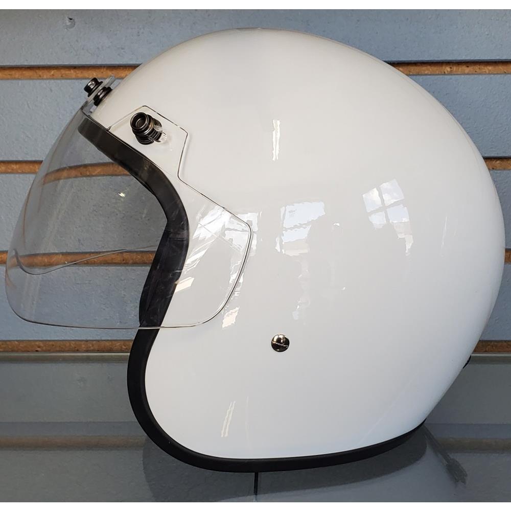 Echo 3 Snap Shorty Universal Helmet Shield Adjustable Snaps Open Face Half