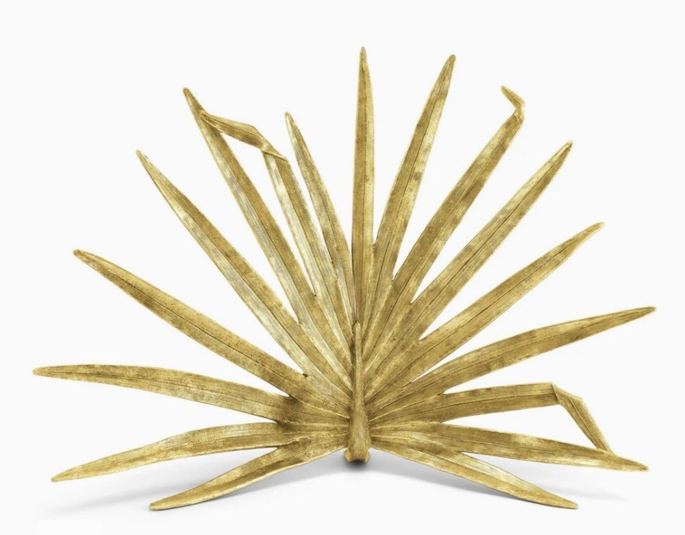 Michael Aram Gold Palm Leaf Fireplace Screen