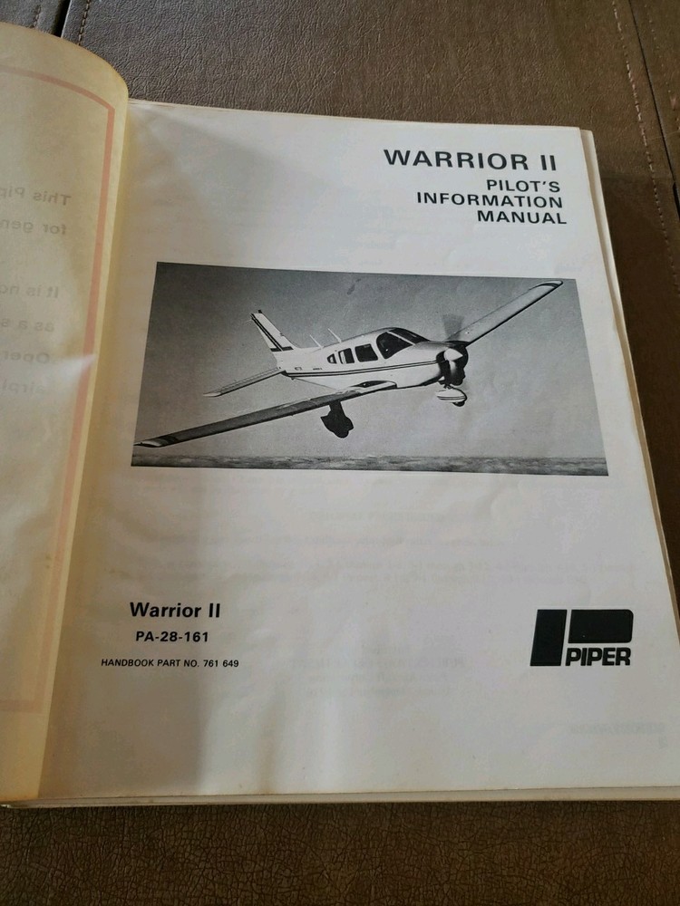 Piper Warrior ll Pilots Information Manual