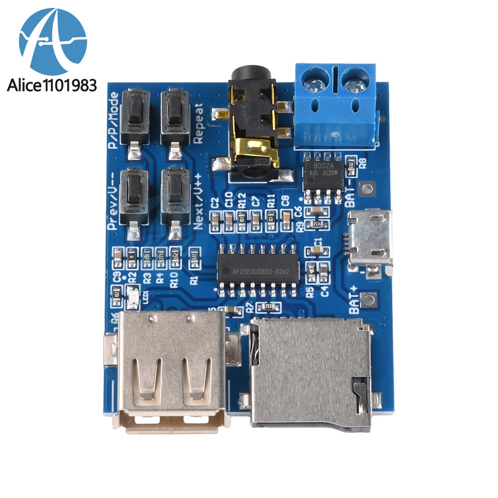 TF Card U Disk MP3 Format Decoder Board Aamplifier Decoding Audio Player Module