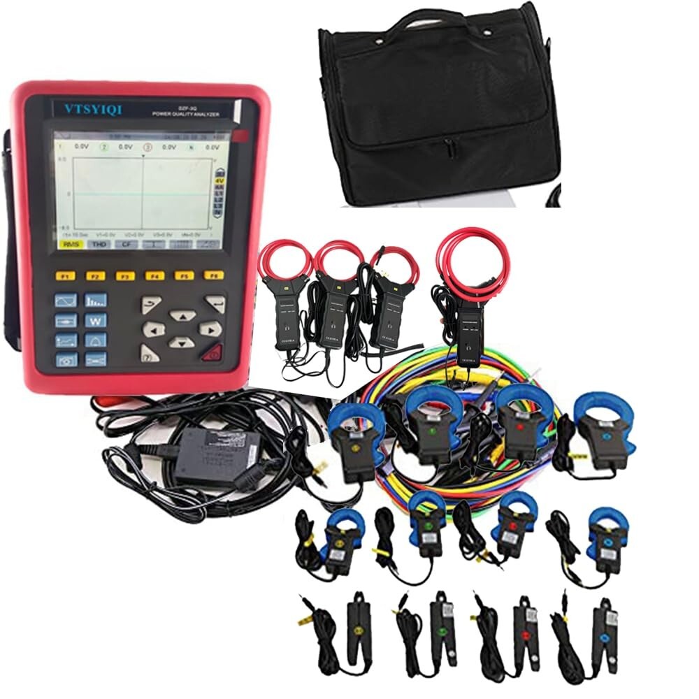 3 Phase Power Quality Analyzer with Range 10mA~6000A Transient Capture Function