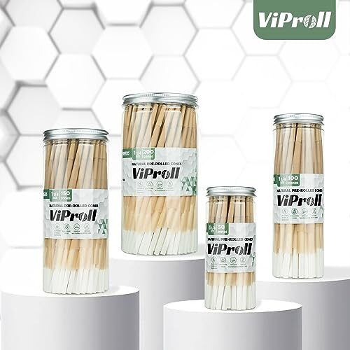 1-1/4 Rolling Papers Pre Rolled Cones | 50 Pack | Natural Pre Rolled