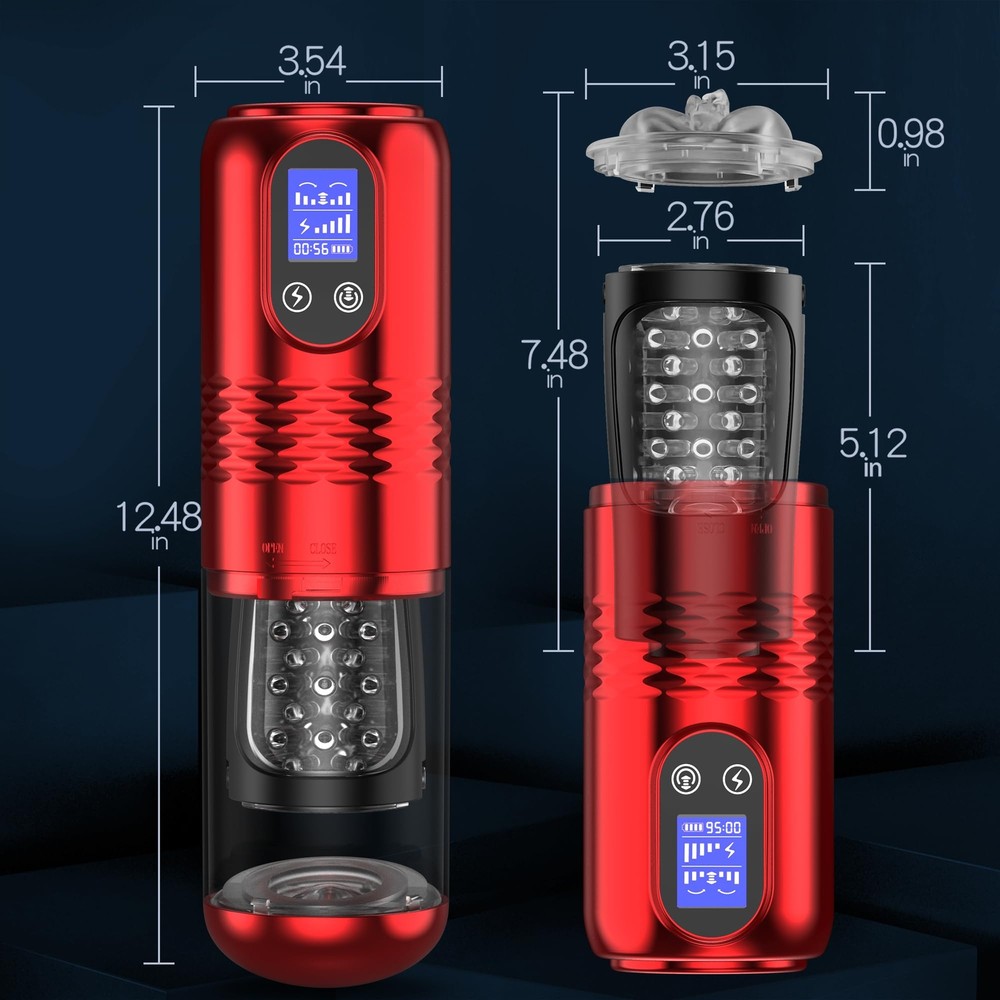 Automatic Male Masturbator HandsFree Thrusting Vibration Stroker Cup Lubricants