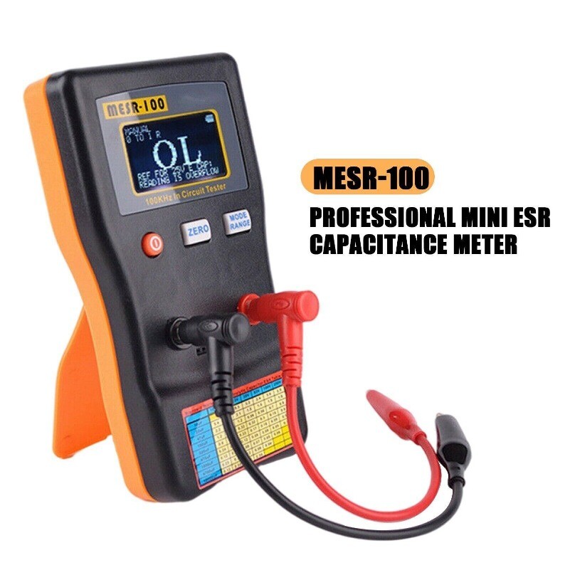 Digital LCD Display V2 ESR/LOW Ohm Meter In Circuit Capacitance Test MESR-100---