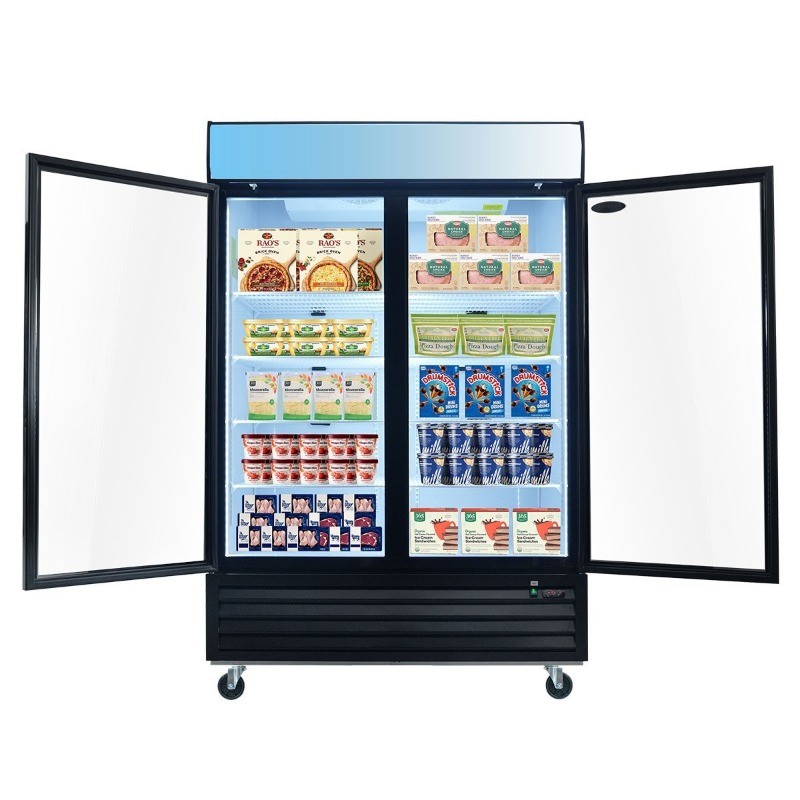 54" Glass Door Merchandiser Freezer 44.7Cu.ft Commercial Display Upright Freezer