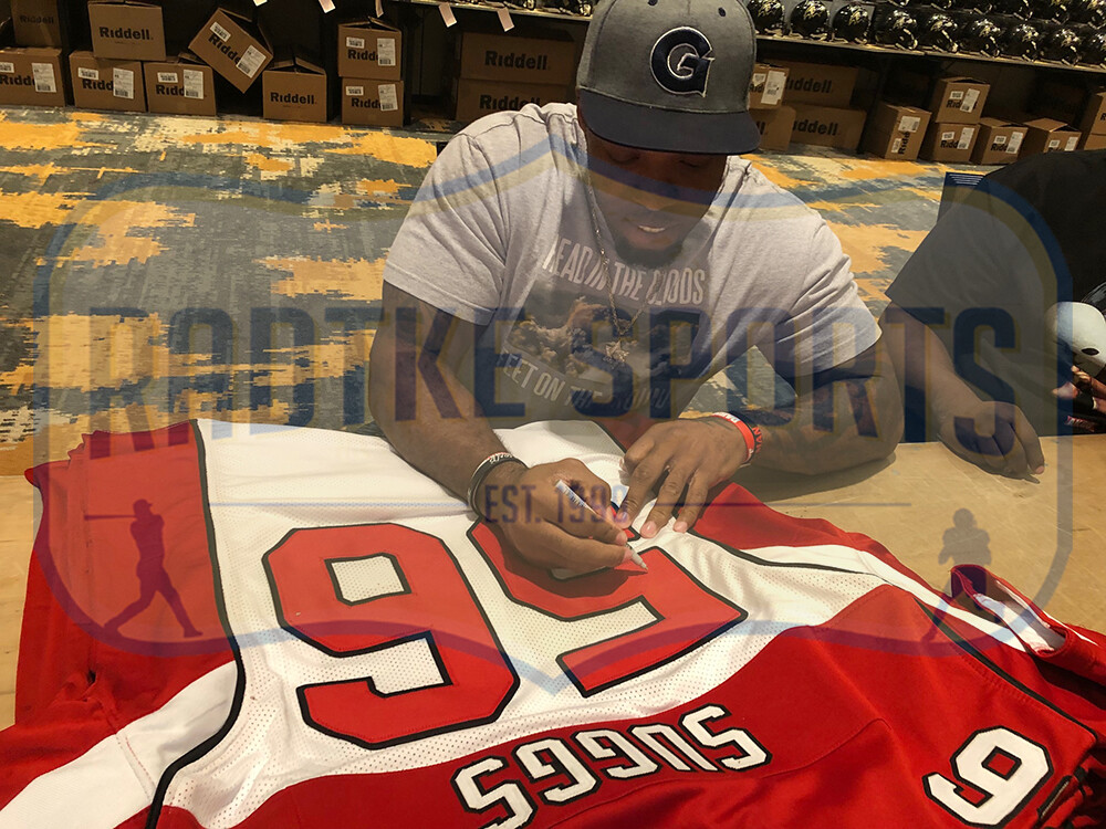 Terrell Suggs Signed Arizona Custom Red Jersey