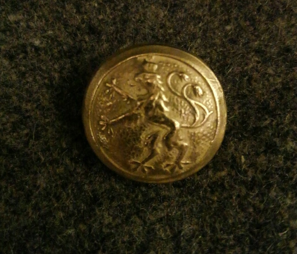 WWI German Bavarian Brass finish 21MM LEFT FACING buttons by the each