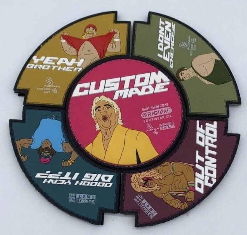 SHOT 🎯 Show 2025, ALTAMA 5-Patch "WWE" Full PVC Patch Set, Hook & Loop, NEW!