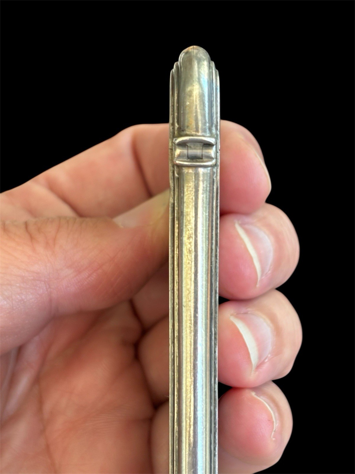 Sterling Silver Edwardian Engraved Cigarette Card Hinged Case 32.7g 925