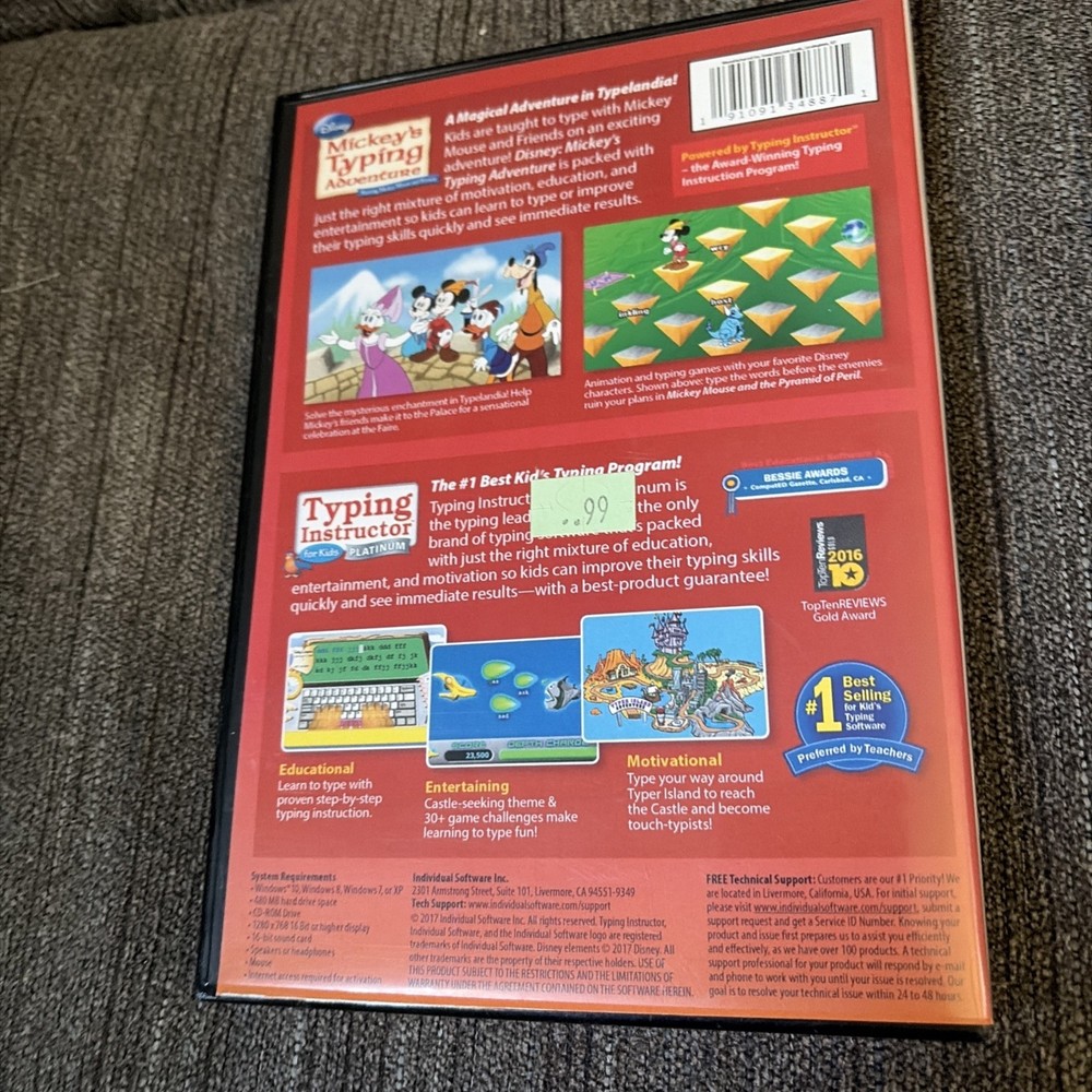 NEW! Kid's Typing Bundle: Mickey’s Adventure & Instructor Platinum - PC Windows