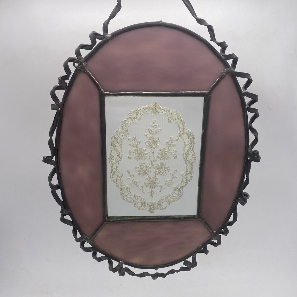 Decorative Stained Glass Panel Lace Inlay
