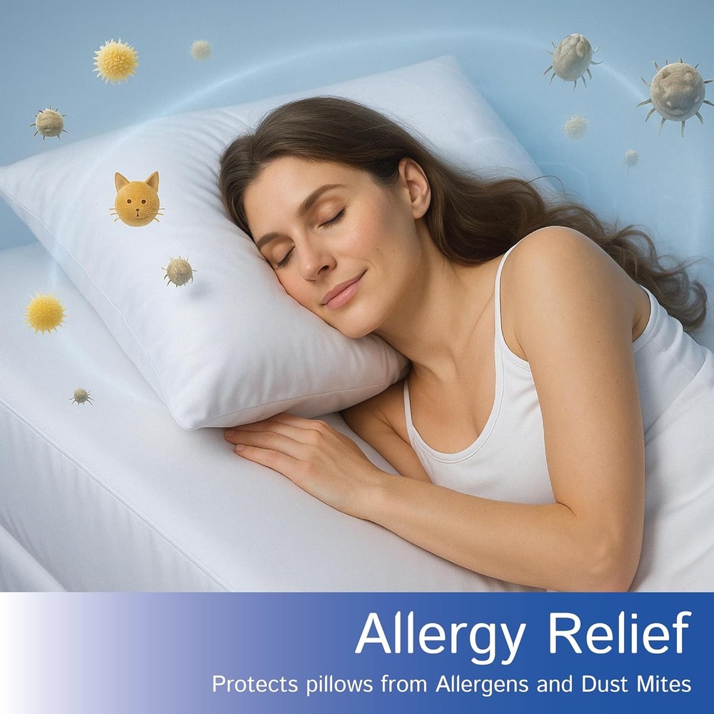 Standard Pillow Protector Set (4-Piece Set) — Hypoallergenic Pillow Covers,