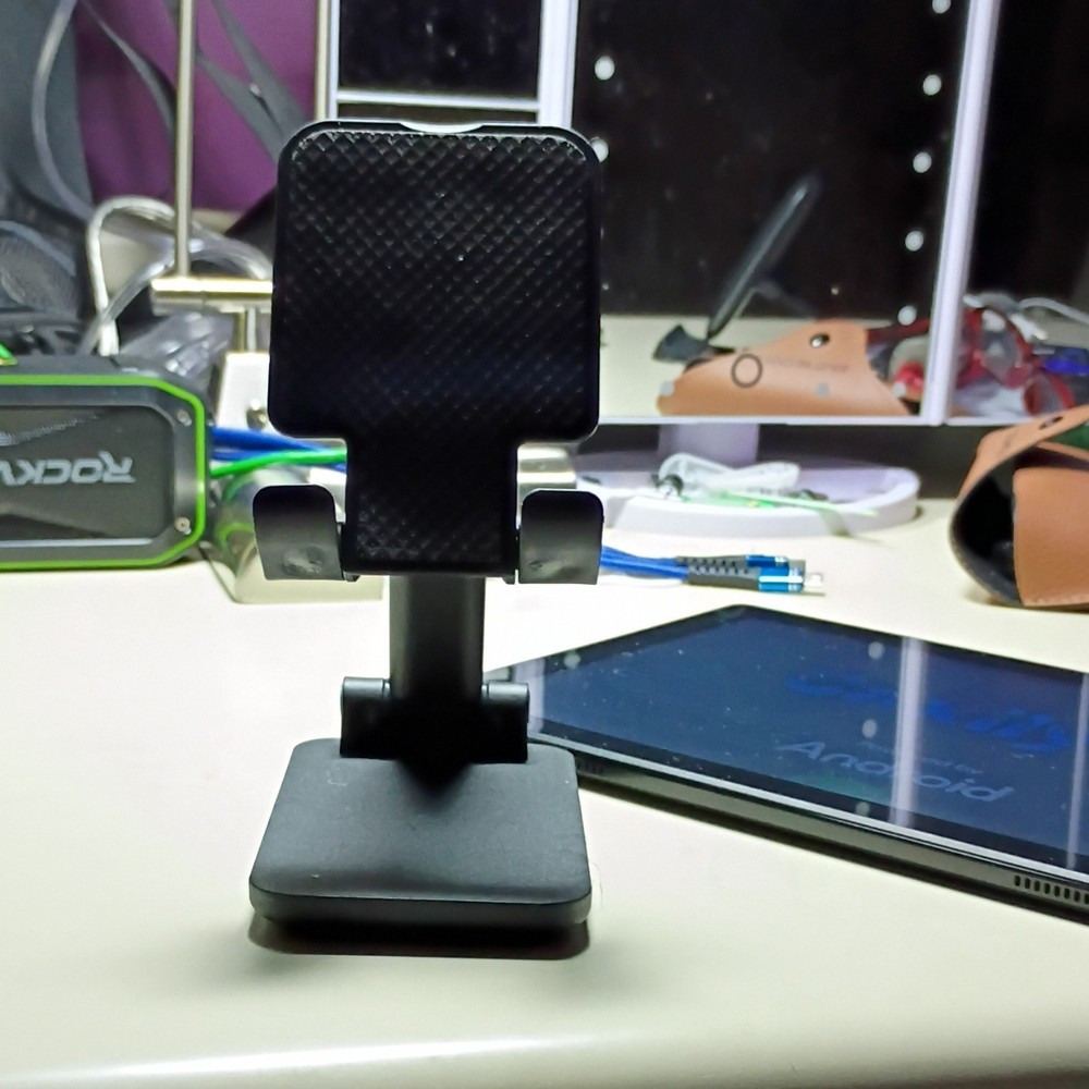Adjustable Freestanding Black Desktop Stand for Tablet & eReader, Rigid Plastic