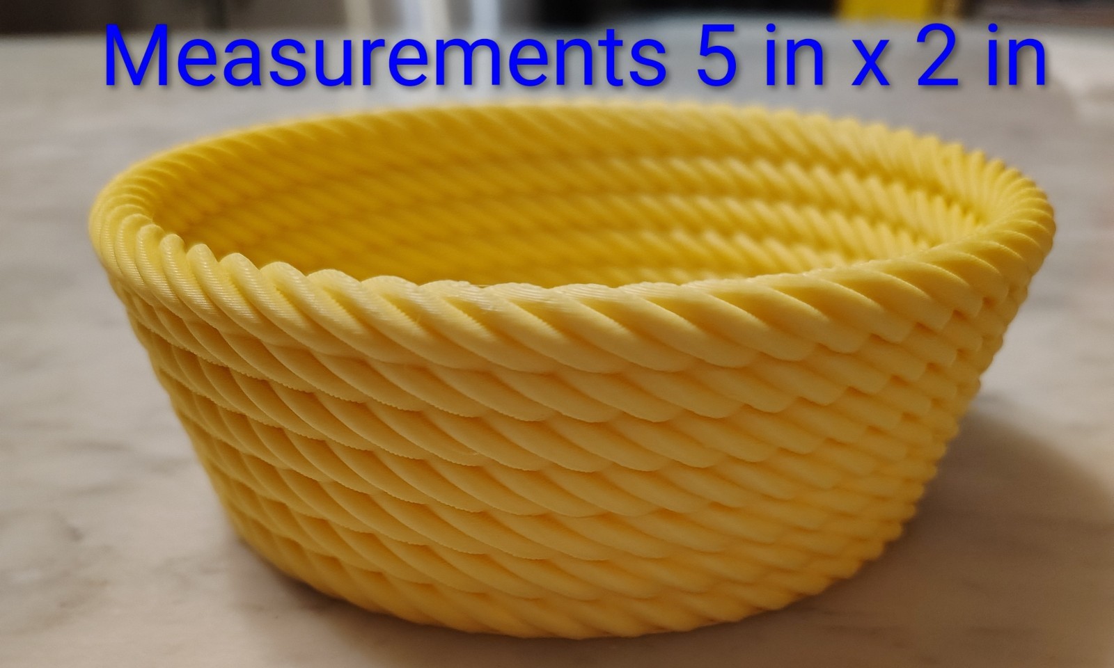 Yellow Rope Bowl 3D Print (New)