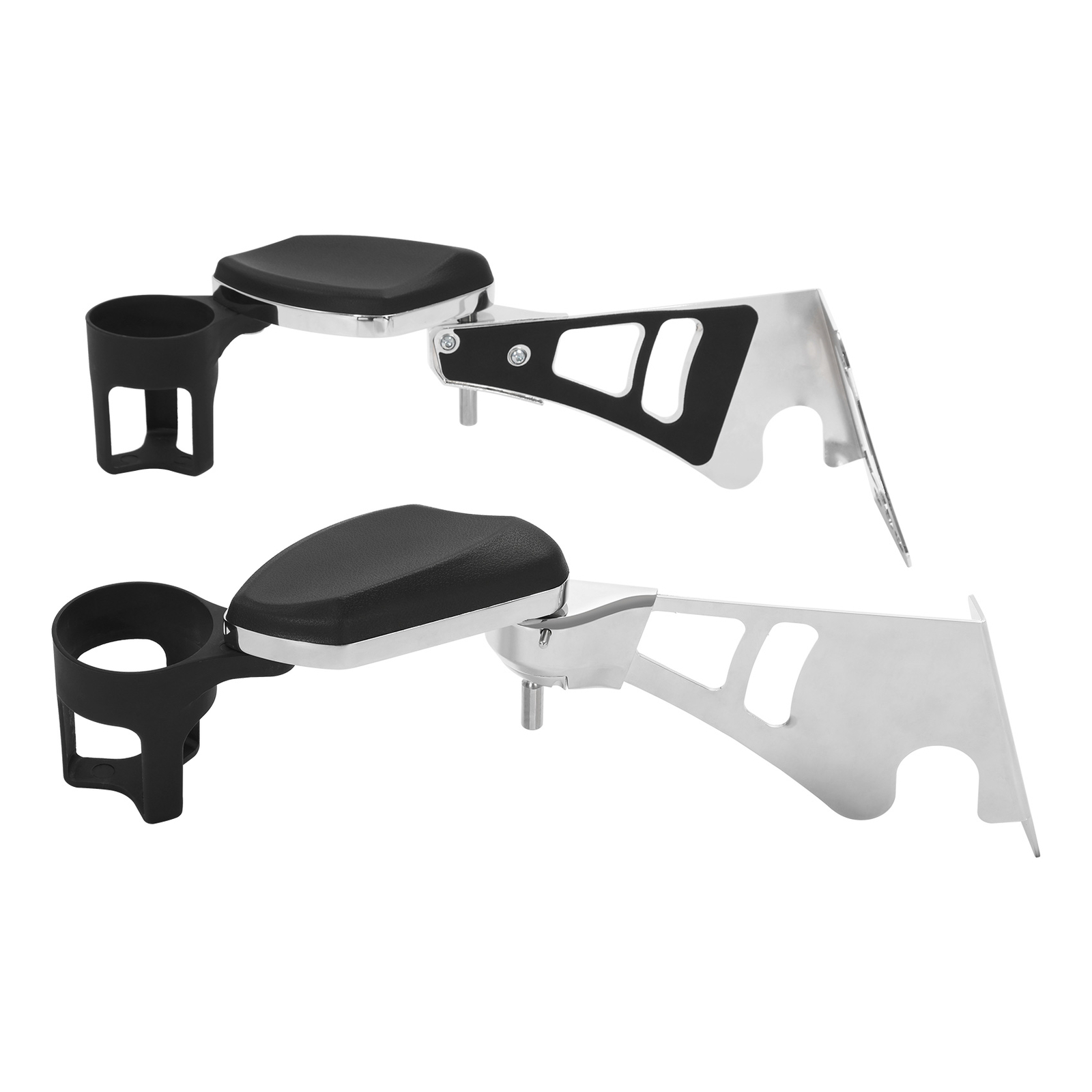 Adjustable Rear Passenger Armrests Drink Holder Fit For Harley Touring 1997-2013