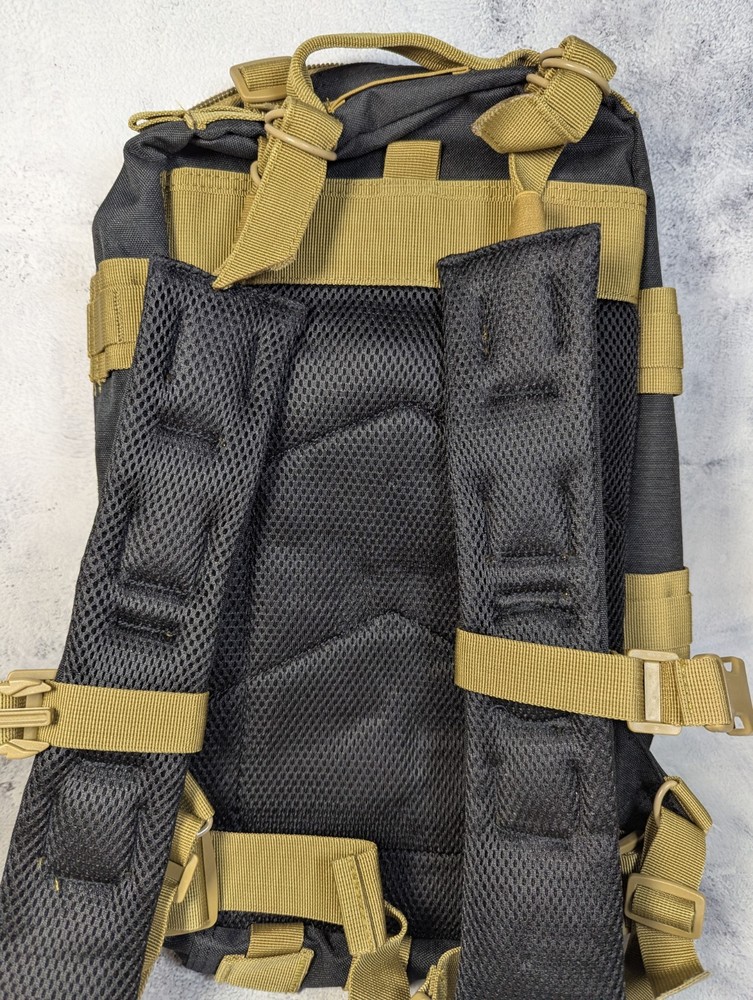Gurkha Cigars Tactical Backpack Black/Tan Multiple Pockets EUC