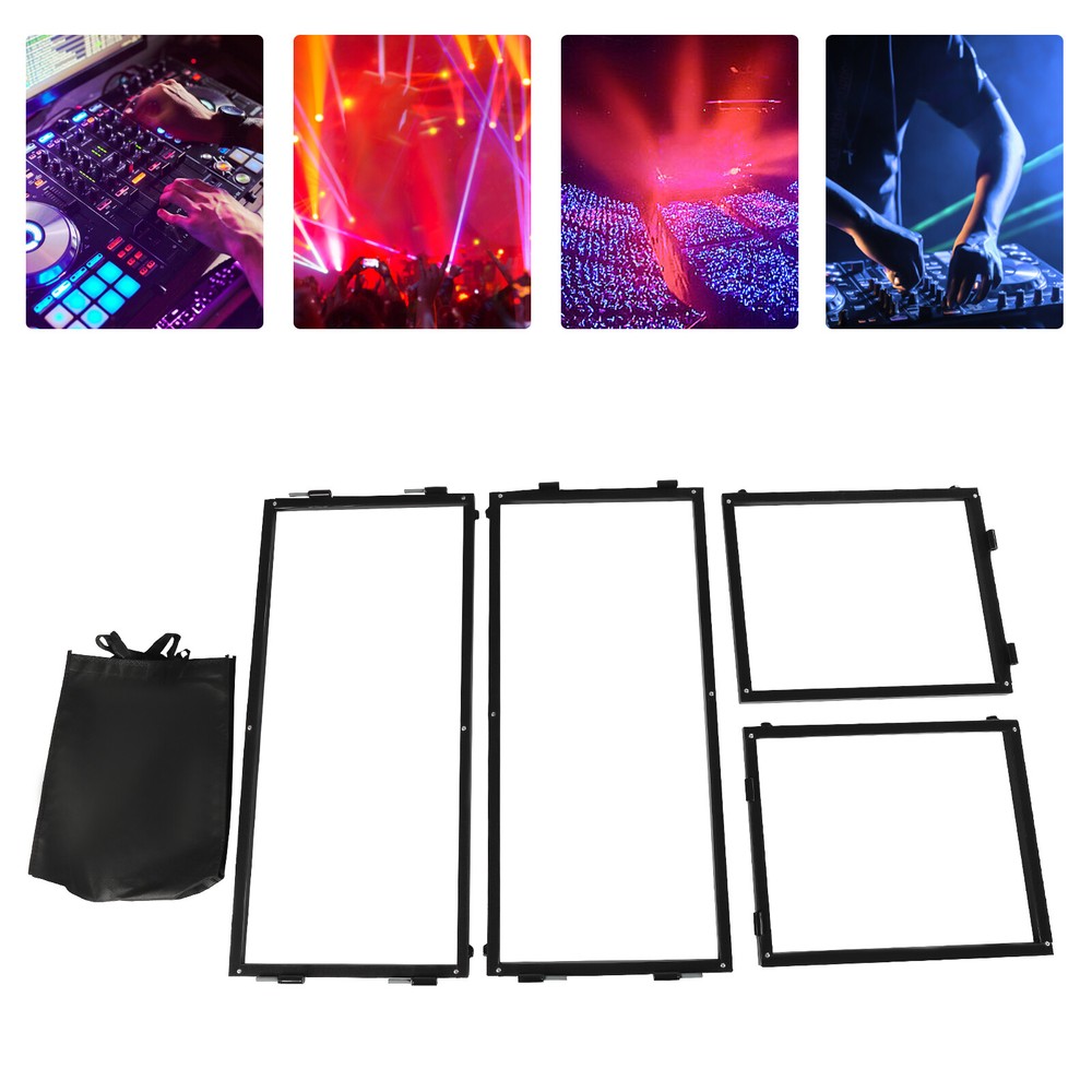 Portable Event Facade 4 Sections Tabletop DJ Booth Foldable Cover Screen Scrims