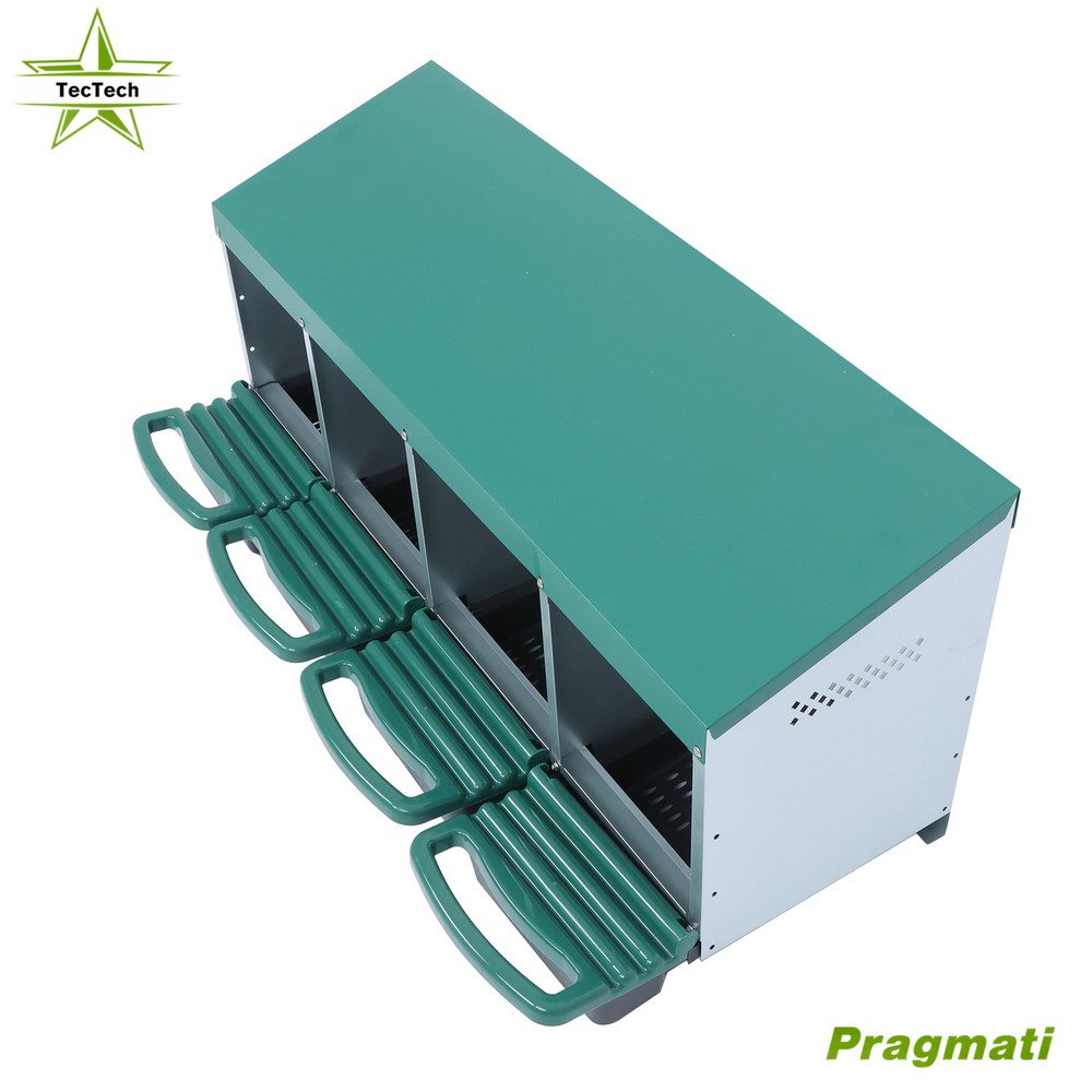 Chicken Nesting Boxes 4 Hole Metal Chicken Egg Laying Nesting Box With Perch