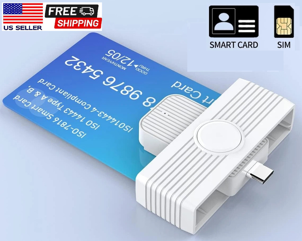 CAC Reader Type C SmartFold DOD Military Common Access ID Card Smart Card Reader