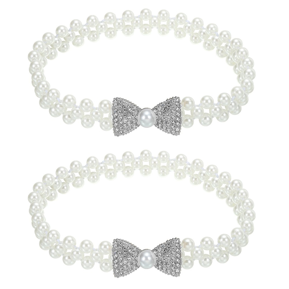 2pcs Curtain Tiebacks Ropes Bow-Knot Style Drape Tie Backs Silver