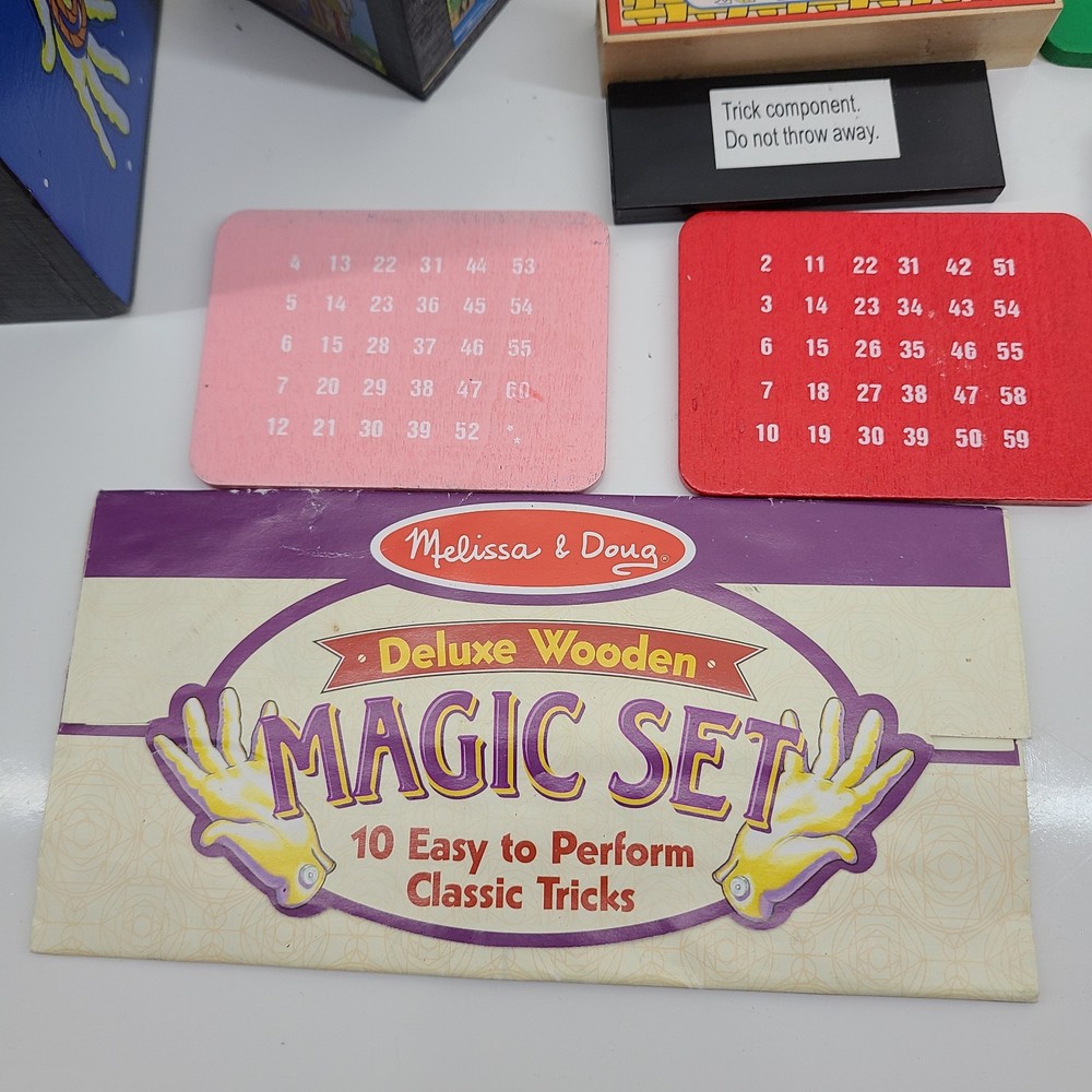 Melissa & Doug Deluxe Solid-Wood Magic Magician Set Box READ